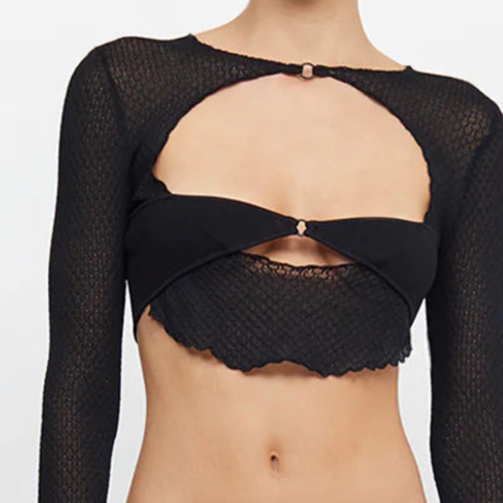 Bec & Bridge Veronica Knit Crop Top Size Medium Nwt